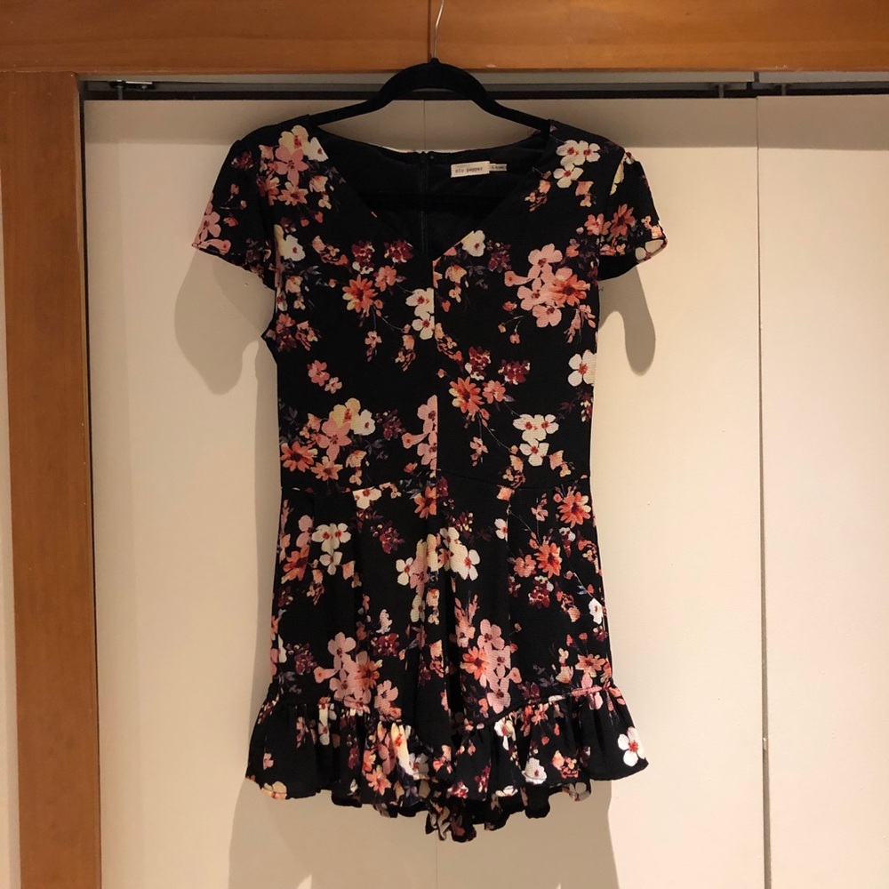 Blu Pepper Floral Romper